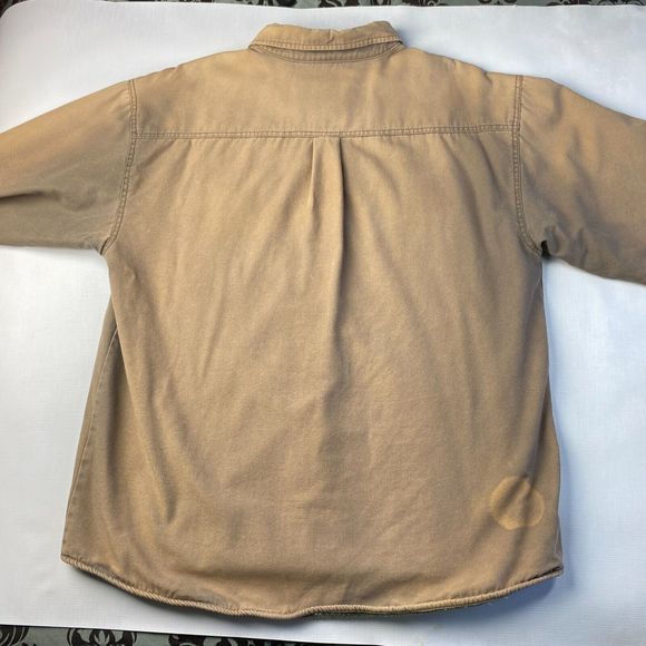 LEVI'S Flannel Fleece Lined WORK WEAR SHIRT! FADED BROWN Long Sleeve Sz XL - Picture 16 of 16